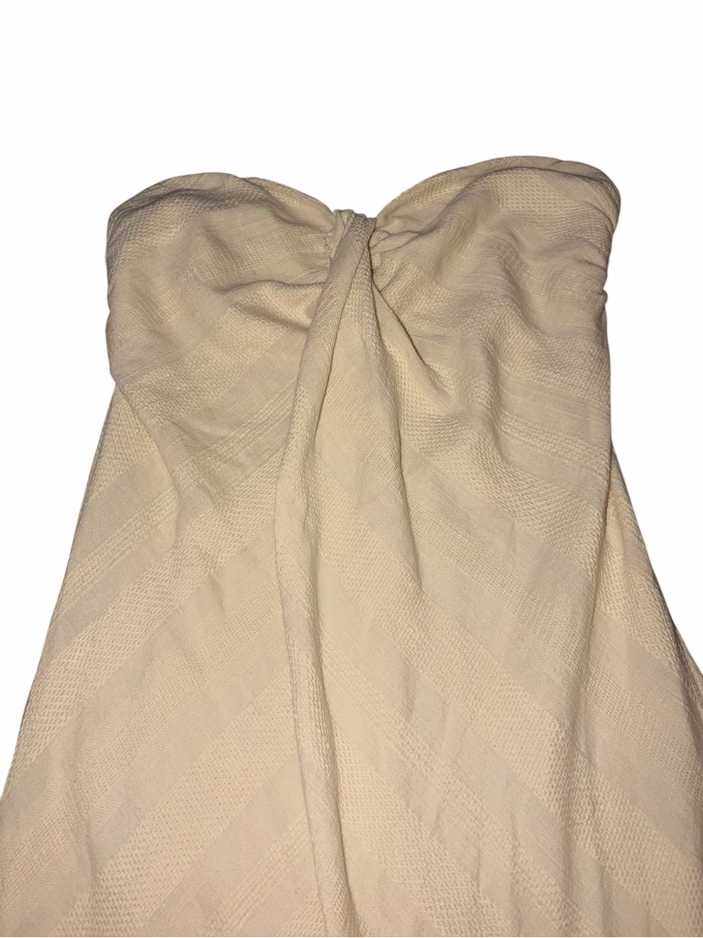 EUC Free People Banita Top Strapless Cream Medium Linen Cotton Boho Festival - Picture 6 of 11